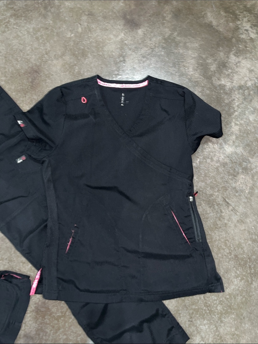 Koi Lite Black Scrub Set of Three Pieces with Pink Trim - Women Other - Picture 5 of 8